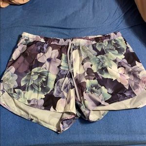 Old Navy Purple Floral Gym Shorts